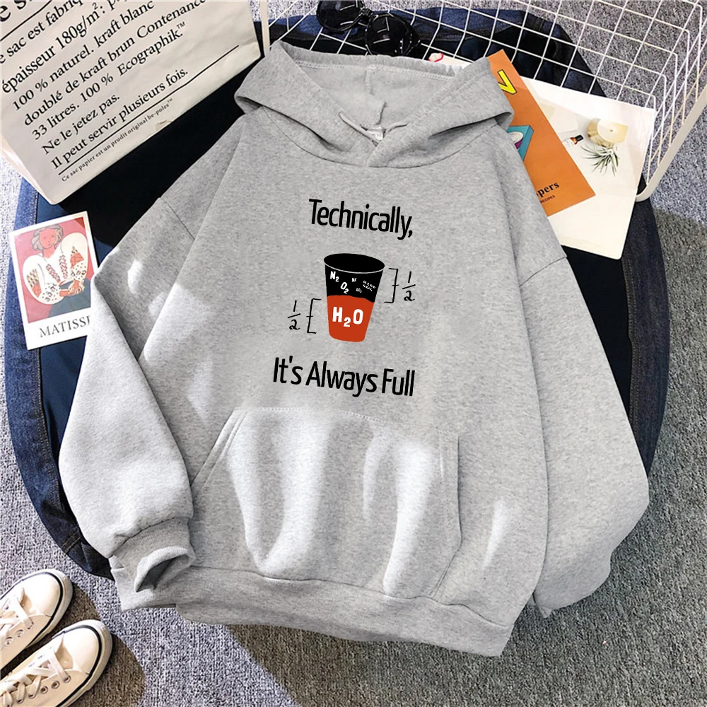 

Technically It'S Always Full Scientific Experiment Hoody Woman Fleece Fur-Liner Sweatshirt Oversize S-Xxl Hooded Street Clothes