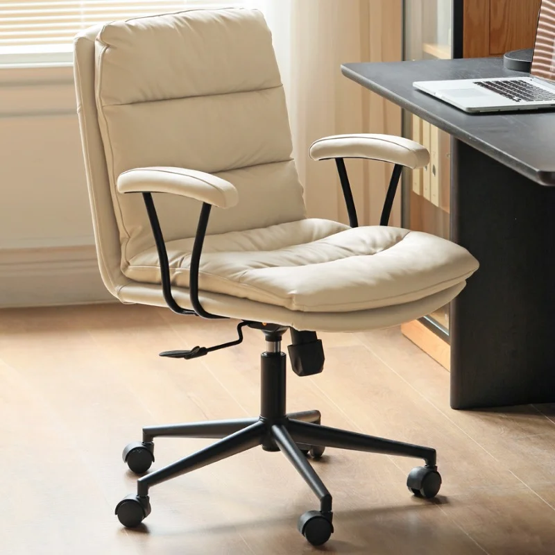 

Swivel Arm Office Chair Ergonomic Leather Comfy Boss Reclining Office Chair Computer Conference Sillon Oficina Furniture SR50OC