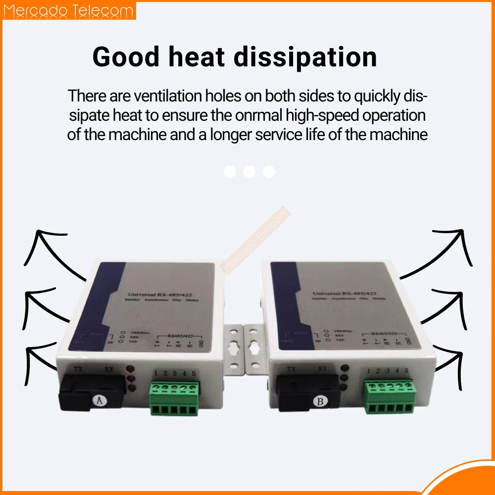 1pair SC Bidirectional 485 Bidirectional Data Optical Fiber Media Converter Fiber Transceiver RS485 Communication Equipment