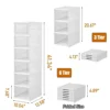 Shoes Storage Box Foldable Transparent Sneaker Shoe Organizers Cabinet Stackable Dustproof High-top Cabinet Shoe Rack Shelf 6