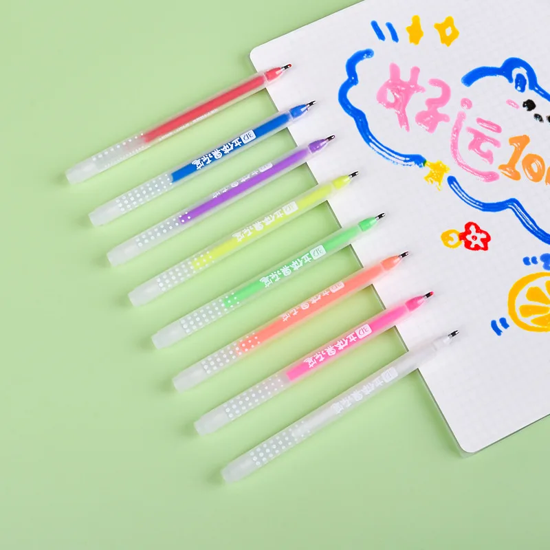 

Железная ручка для мазки ногтей трехмерная поздравительная открытка «сделай сам» хайлайтер карамельных цветов для студентов набор ручек для рисования