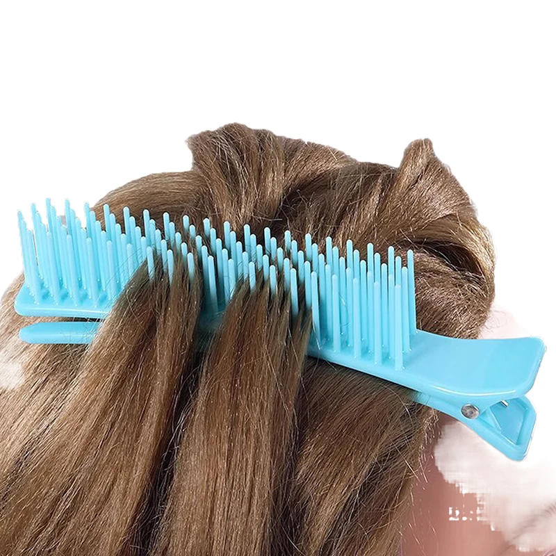 Description Picture 3 of itemProfessional Hair Grip Clamps Salon Hair Section Cutting Clips Comb Barber Dyeing Perm Hair Pins Home DIY Barrette Hair Styling