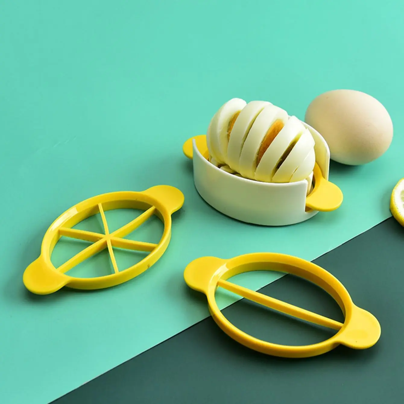1pc 3 In 1 Egg Slicer, Multi-functional Egg Cutter, Kitchen Creative Tool