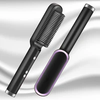Lisseur de cheveux électrique brosse mode professionnelle chauffage rapide fer à lisser en céramique 2