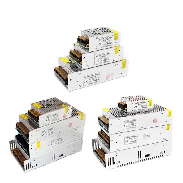 5V 12V 24V LED Power Supply AC 110V 220V to DC 5V 12V 24V LED Strip Light 12 Volt Switch Adapter Driver Electronic Transformer
