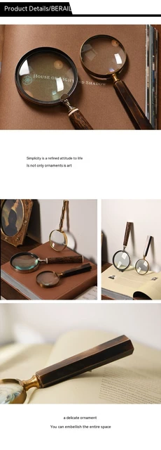 Lupa de mano para niños y personas mayores, lente de aumento, Lupa