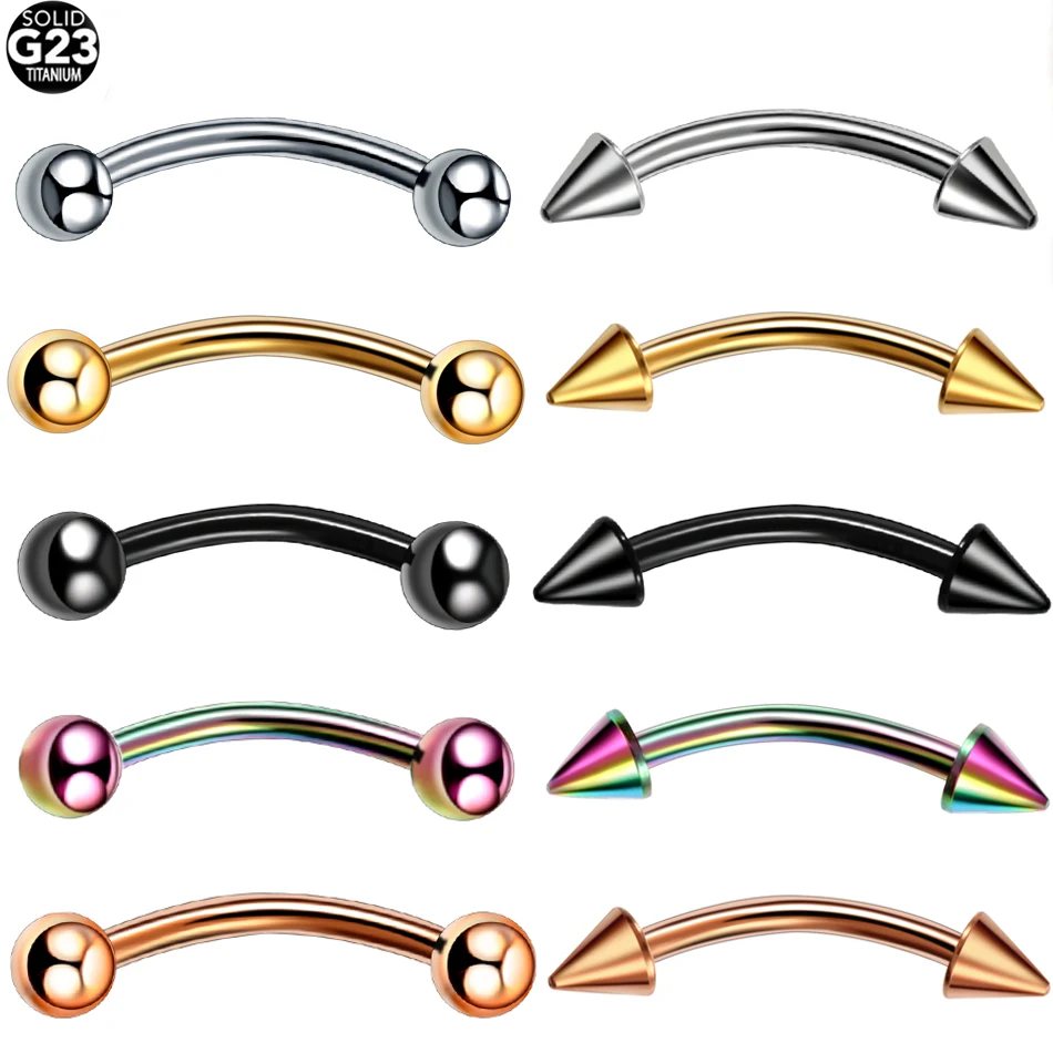 Body Piercing Jewelry 1Pc G23 Titanium Eyebrow Ring