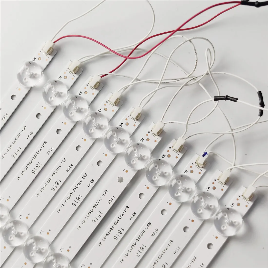 Alumínio Led Backlight Strip Kit Lâmpada Kit Board Filtro de Lente Óptica Entrada 12v Ccfl 39 40 42 43 tv Lcd 438 mm Peças 10 - Imagem 4
