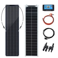 WUZECK Solar Panel kit 12V  -Kit de Panneaux Solaires Flexibles de 50 Watts, Batterie de 100 Watt, 12V, 24V, pour Camping, Voiture, Bateau, Extérieur 1