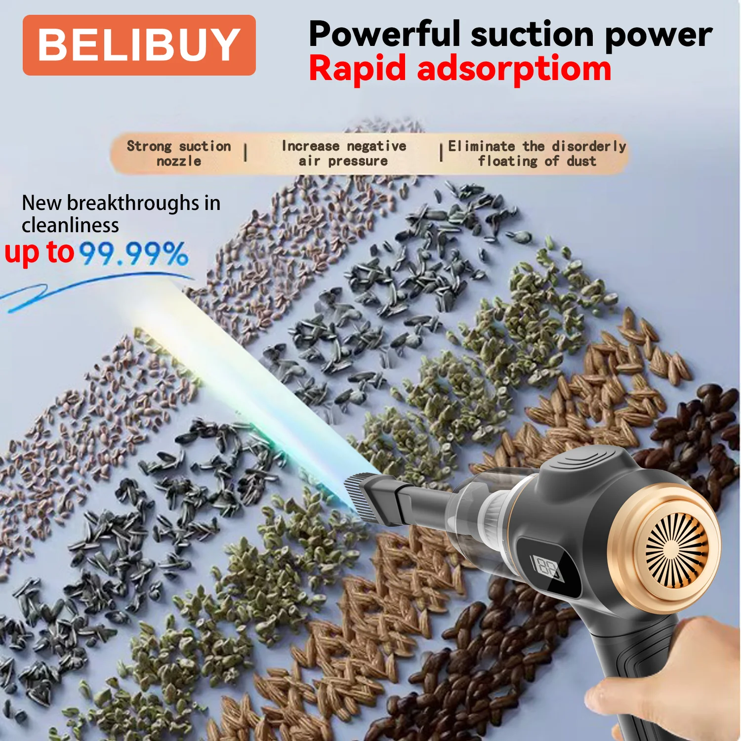 BELIBUY home appliance car vacuum cleaner high power strong suction carpet cleaner machine Portable vacuum