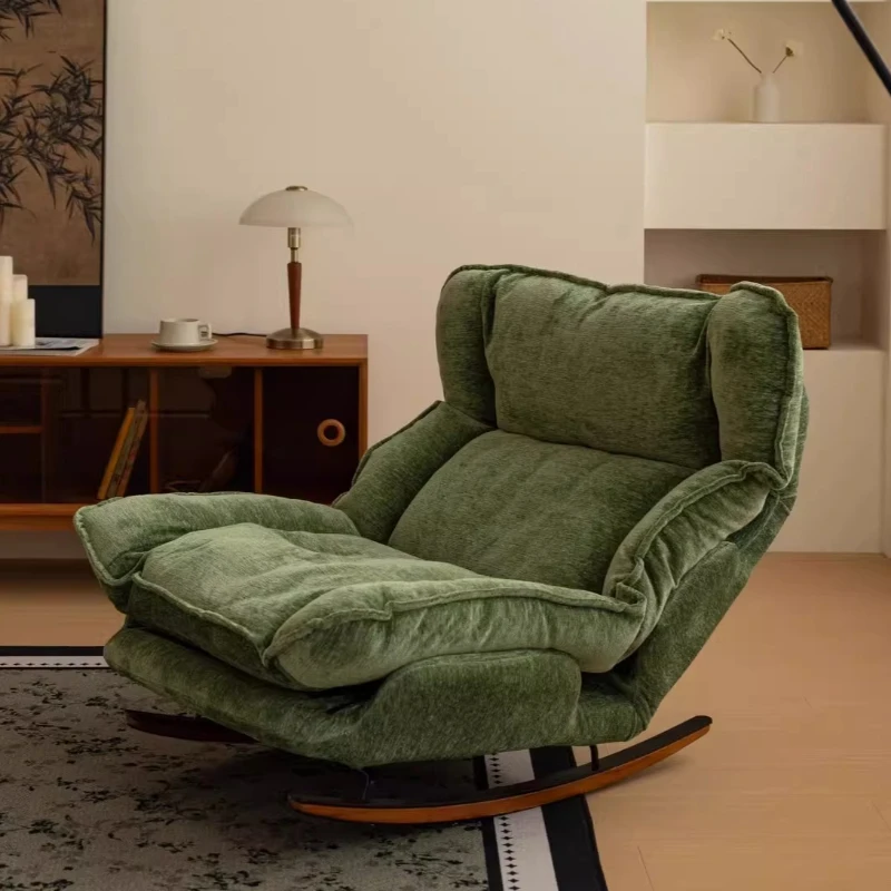 Chenille Reclining Rocking Chair 2