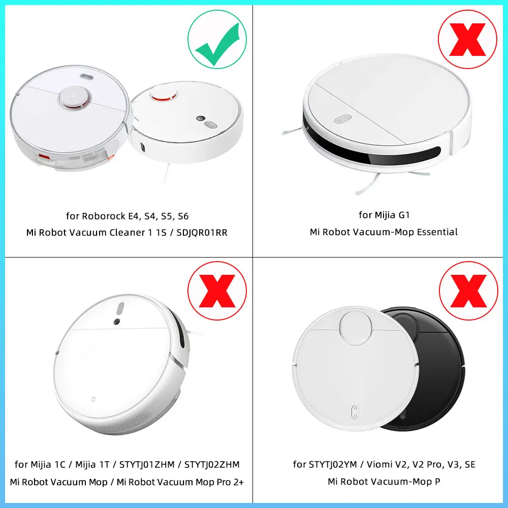 Kompatibilní pro Xiaomi Mijia 1 1S roborock S4 S5 S50 S51 S6 S45 maxi robot vacuum podstatný strana kartáč filtr kartáč náhradních částí