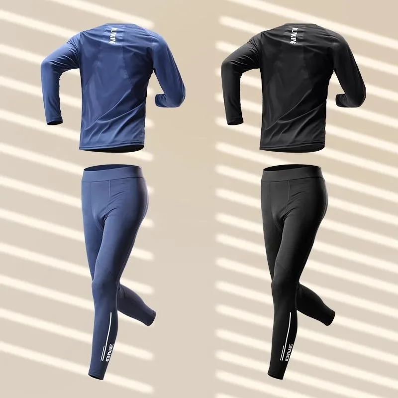 Men High Elastic Sets Quick Dry Pants Cycling Clothes Jogging Fitness Outdoor Compression Breathable Quality Training Tracksuits