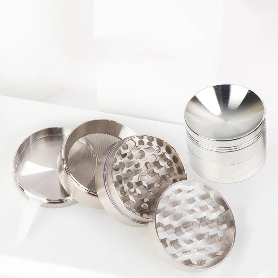 4 Layers Mini Cute 40mm Hemp Pepper Pot Spice Mill Zinc Alloy Metal Dry Herb Smoke Cigarette Accessories Herbal Tobacco Grinder 4