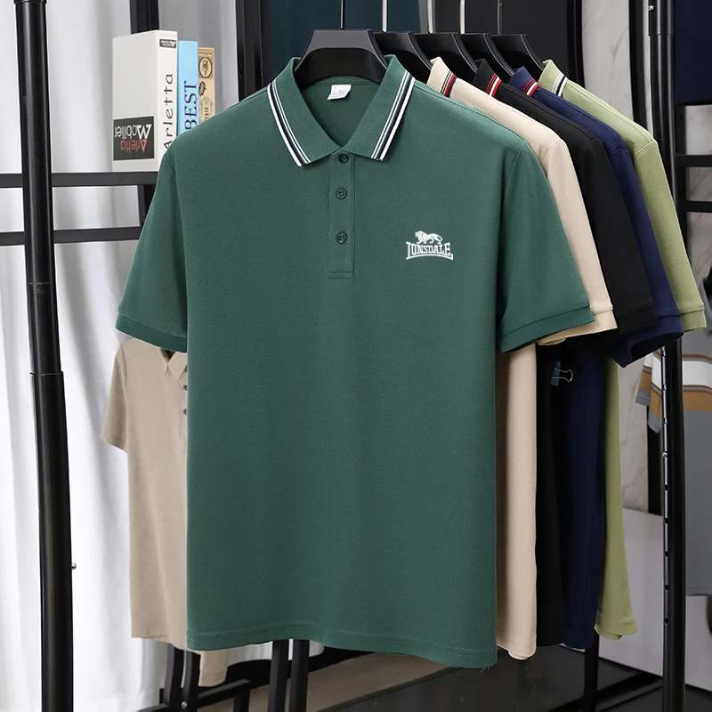 Polo Ricamata da Uomo EUR di Alta Qualità, Nuovo Prodotto, Maglietta da Tennis, Maglietta da Golf, T-shirt da Uomo a Maniche Corte - immagine 2