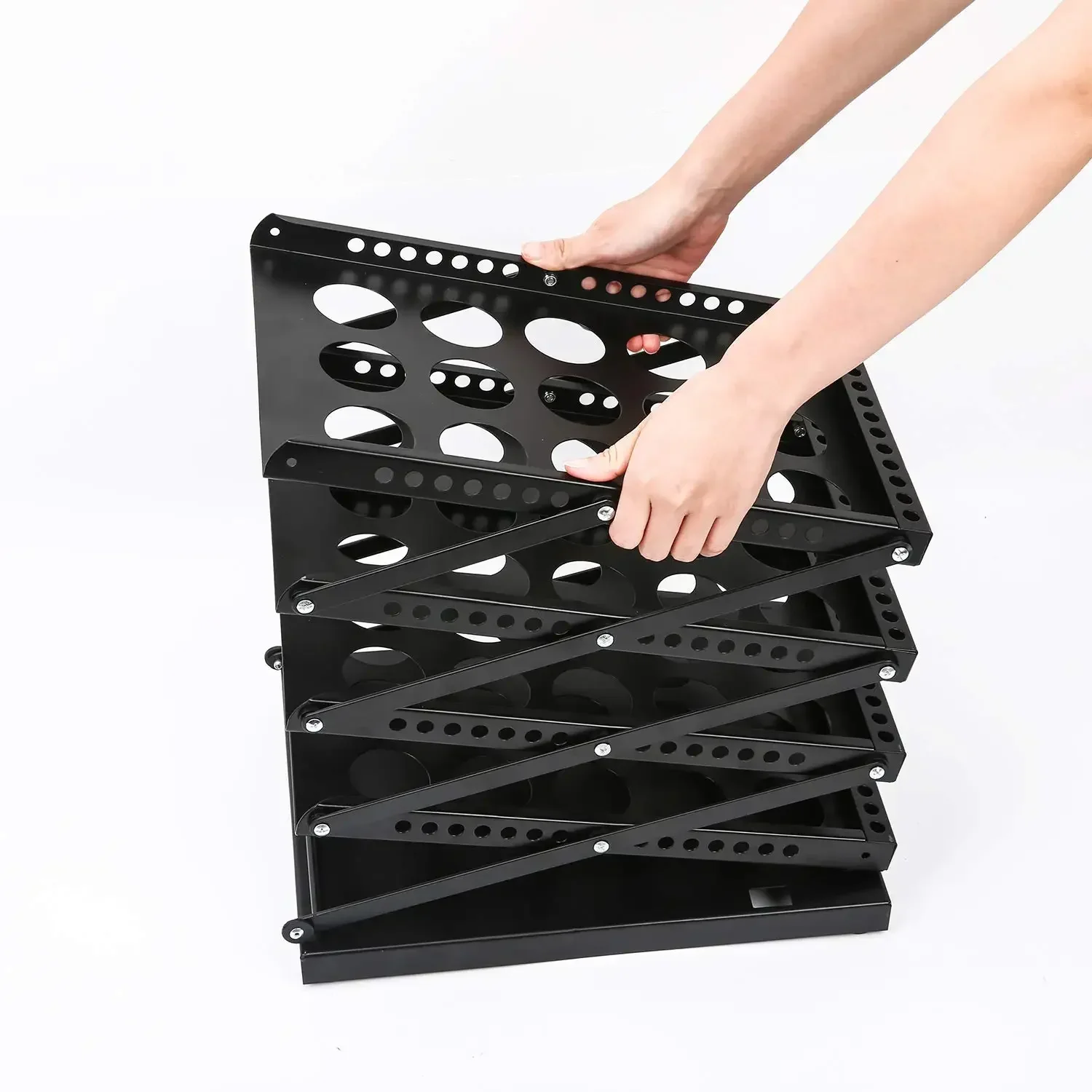A4 Aluminum Alloy Folding Data Rack Vertical Newspaper Rack Acrylic Exhibition Floor Portable Magazine Bookcase book stand