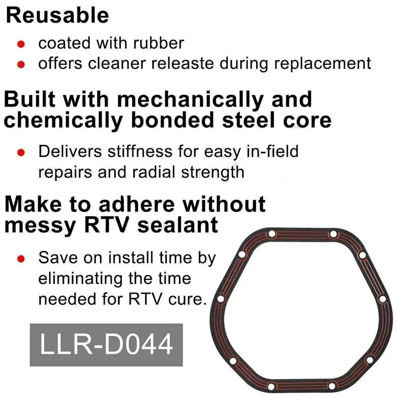 Car Differential Gasket Rubber Cover Gasket Heat-resistant Housing Cover Seal Elastic Replacement Car Parts For Dana 44 D044