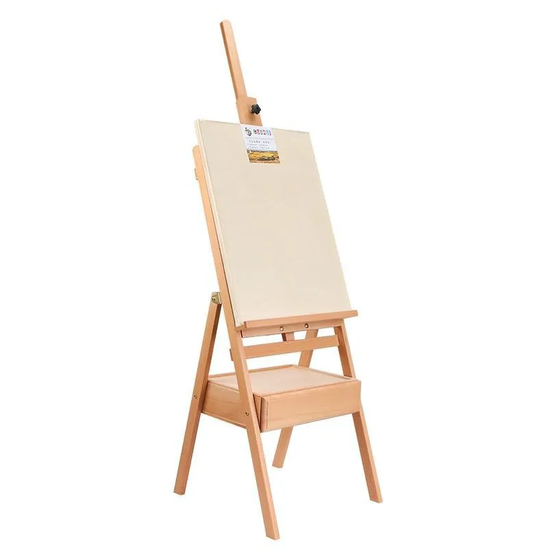 Beech drawer type easel sketch painting art students special lifting tilt easel long use is not easy to deformation