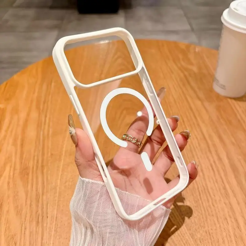 Enhanced Magsafe Wireless Charging Transparent Acrylic Phone Case