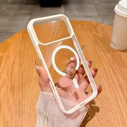 Enhanced Magsafe Wireless Charging Transparent Acrylic Phone Case for iPhone 15 Plus (BA - P0)