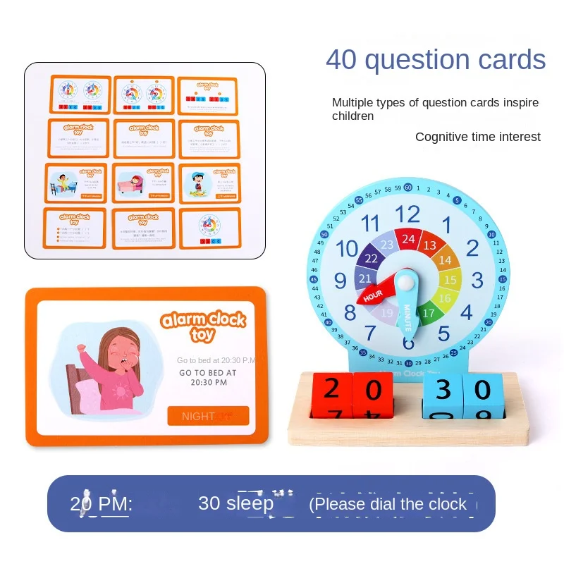 Teaching Clock Activities Set Early Educational Montessori Toy Helps Kids Learn To Tell Time Kindergartner Learning Toy Supplies 4