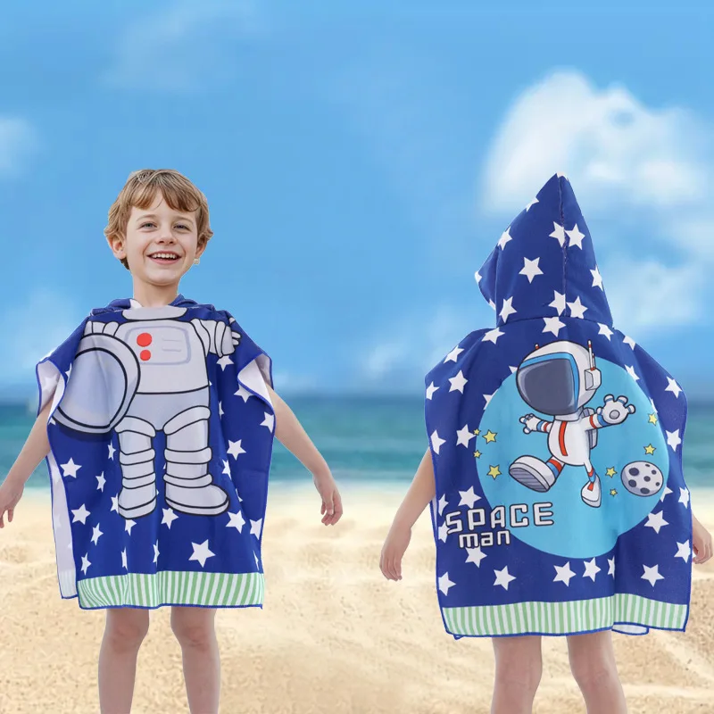 Bathrobe Bath Towel Toddler Hooded Beach Towel Kids Boys Girls