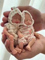 OtardDolls 1 Pc Lifelike Mini Silicone Reborn Doll Handmade Bebe Newborn Doll Girl For Birthday Gifts 5