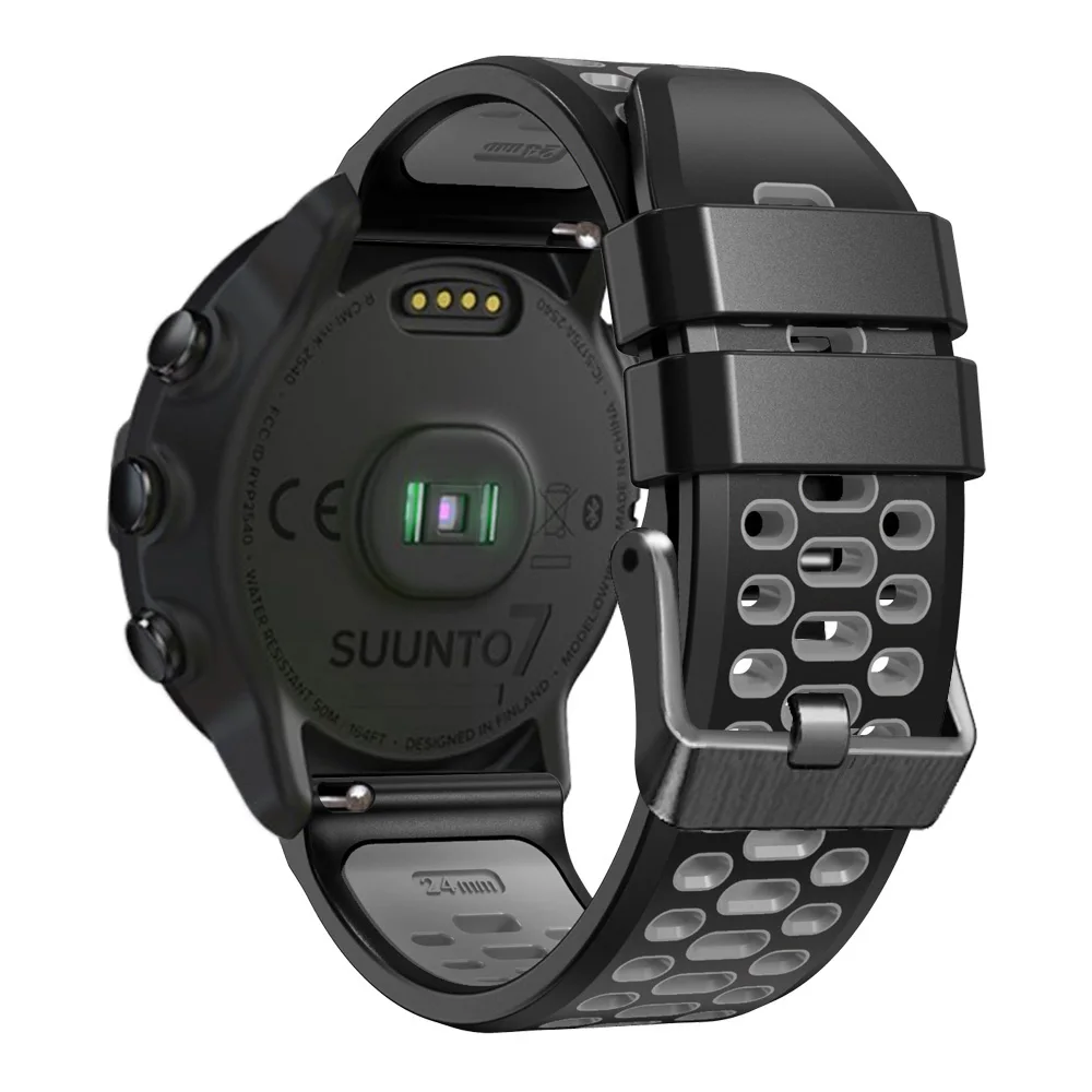 Enhanced Silicone Watch Band - 24mm Premium Wrist Strap Bracelet