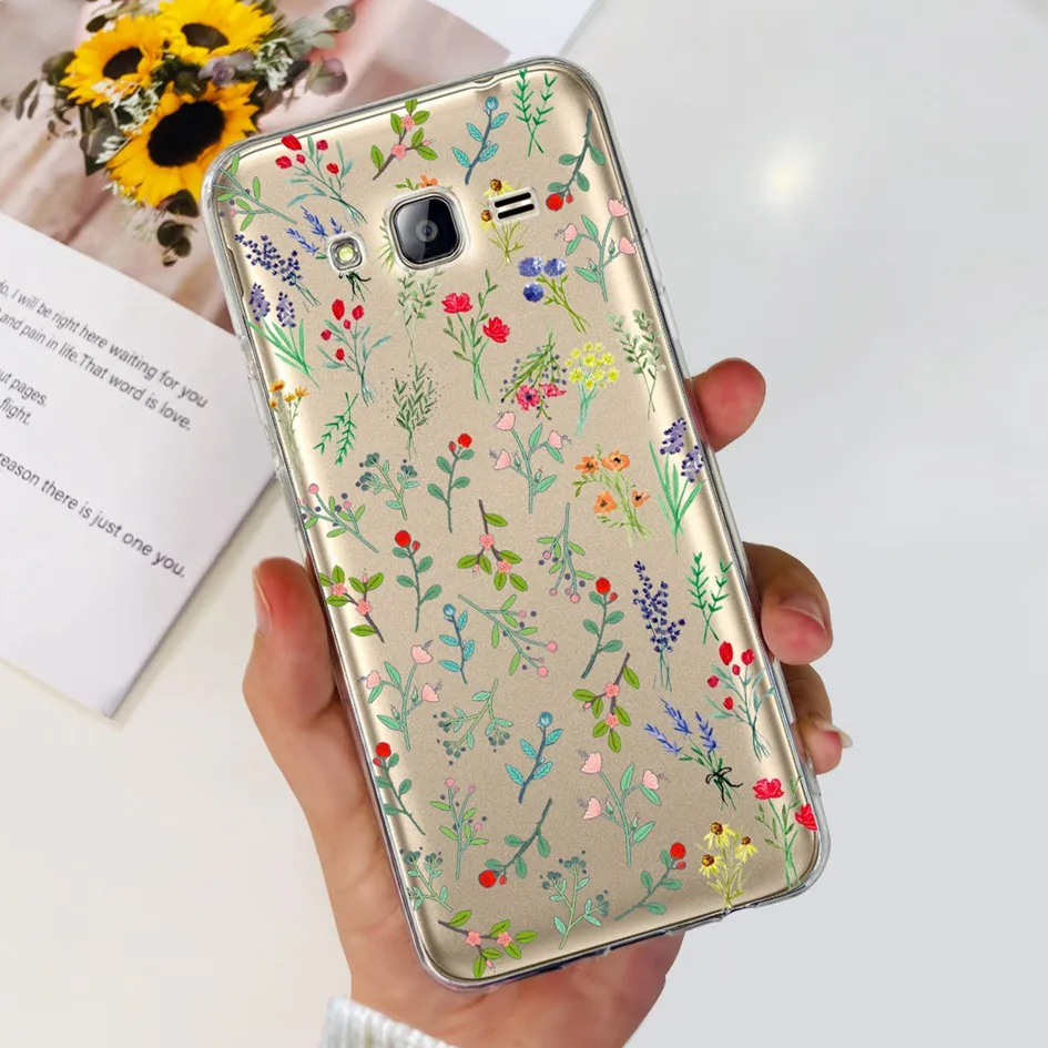 Clear Flower Design Soft TPU Silicone Phone Case