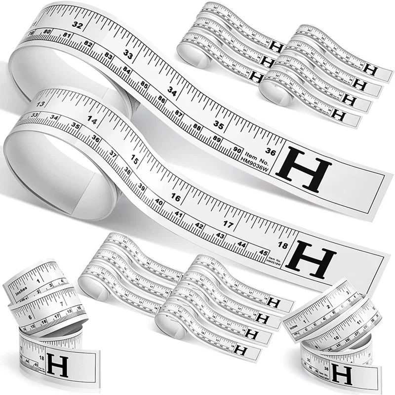 

16 шт. клейкая измерительная лента Метрическая лента измерительная клейкая лента для измерения двойная шкала Пришивание для настольной пилы забор верстак