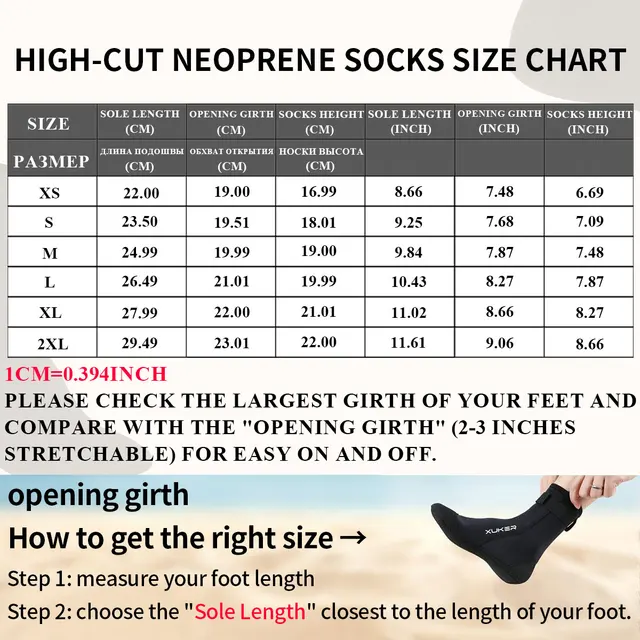 Neoprene Socks 3mm Beach Volleyball Sand Soccer Diving Swimming Surfing Snorkeling Fishing Wading Kayaking Rafting Water Booties 2