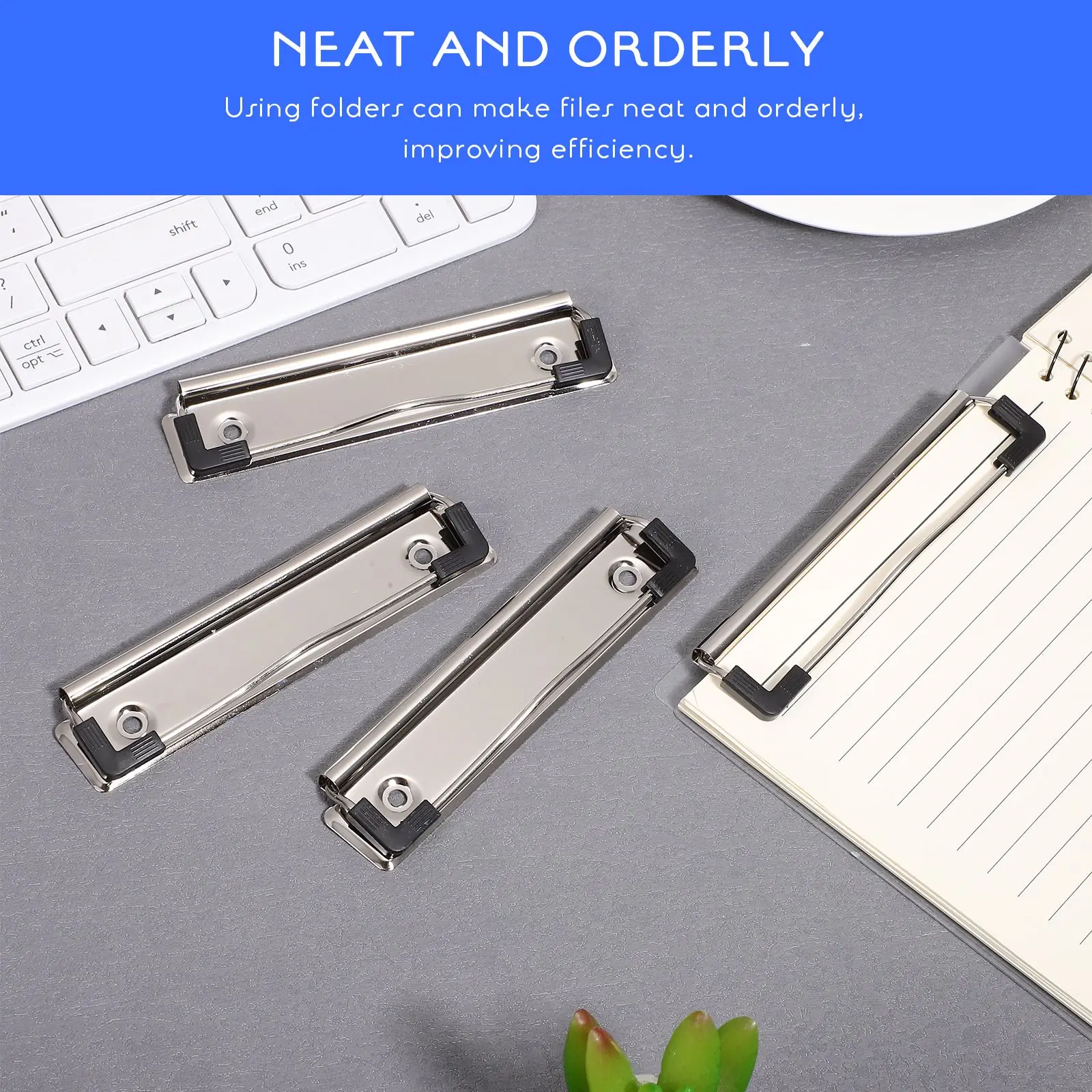 Clipboard Clamps Heavy Duty Spring Loaded Hardware Mountable File Board Clips For Daily Use Class School Stationery 5