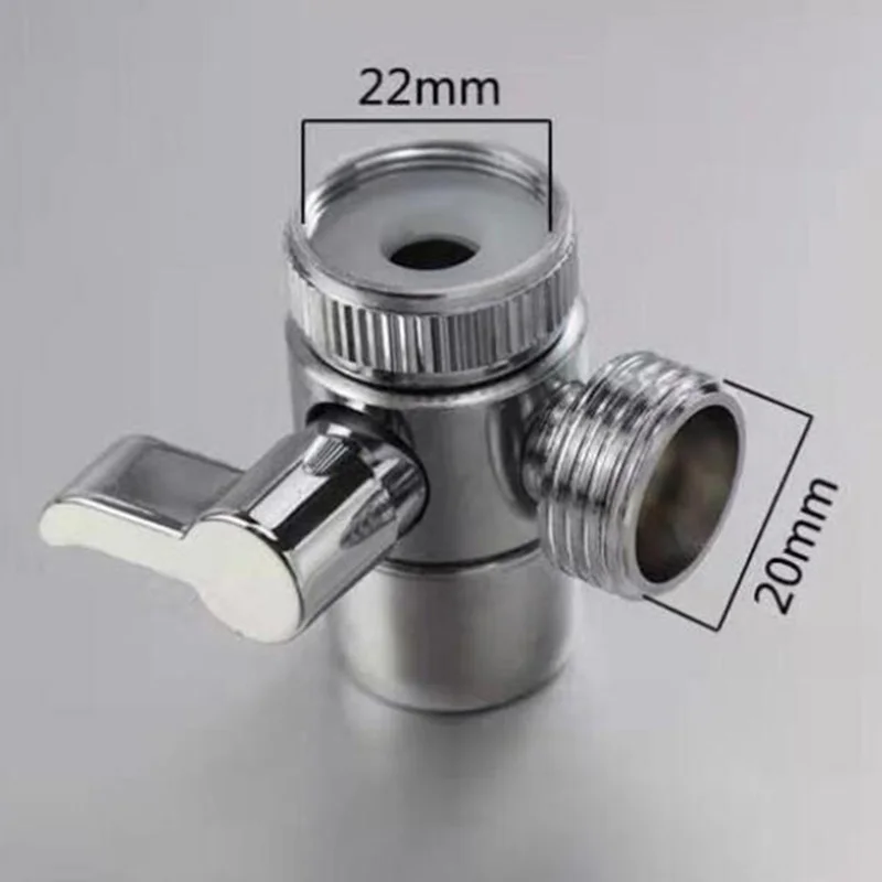 3-Way Tee Faucet Adapter Connector Shower Head Diverter Valve Switch Home Improvement Shower Faucets Water Separator 2