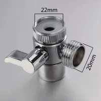3-Way Tee Faucet Adapter Connector Shower Head Diverter Valve Switch Home Improvement Shower Faucets Water Separator 2