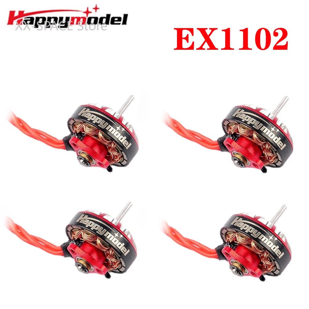 

HappyModel EX1102 1102 8500KV 9000KV 10000KV 13500KV 2-3S Brushless Motor 40-66mm propeller for Mobula7 HD 75mm 85mm FPV Drone