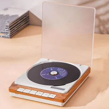 하이엔드 나무 발열 CD 플레이어 무선 블루투스 디지털 광학 출력 음악 레트로 워크맨, 내장 배터리 USB 음악 플레이어