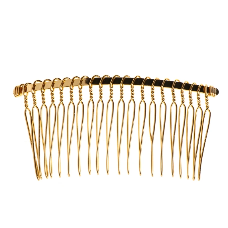 Bridal DIY Hair Clip Metal Blank Wedding Veil Side Comb 20 Teeth for Girl Female