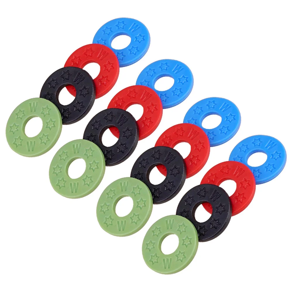 

16 Pcs Guitar Strap Pads Guitarra Eléctrica Buckle Accessories Silica Gel Electric Acoustic
