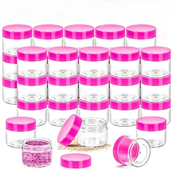 30pcs Empty Sample Pots 20g Plastic Cosmetic Jar Travel Cosmetic Container Jar for Toiletries Cream Lip Balm Portable Makeup Jar 1