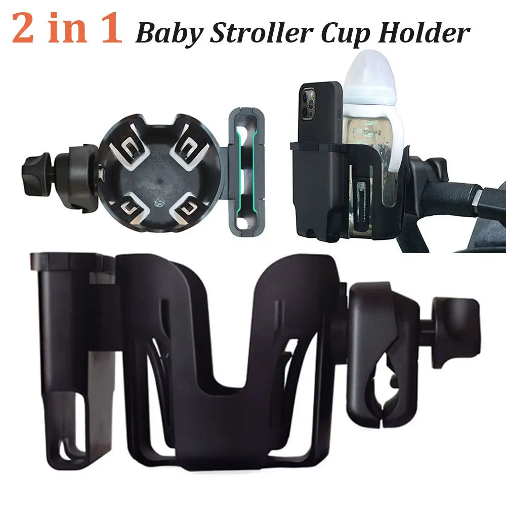 

Stroller Accessories Stable Placement 2-in-1 Baby Stroller Cup Holder Bike Bottle Holder Water Cup Holder Mobile Phone Case