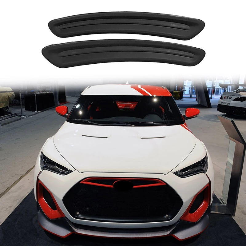 1 Pair Car Front Hood Bonnet Garnish Vents Air Outlet Cover Trim For Hyundai Veloster 2011- 863502V000 863602V000