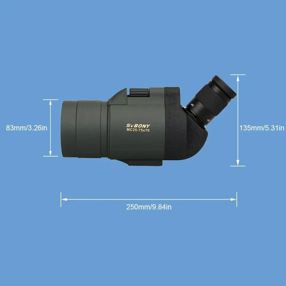 Spotting scope 25-75x70 BAK4 FMC Waterproof for birdwatching with tripod