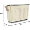 Create-a-Cart White 4 Door Cabinet Kitchen Cart with Stainless Steel Top by Home Styles 3