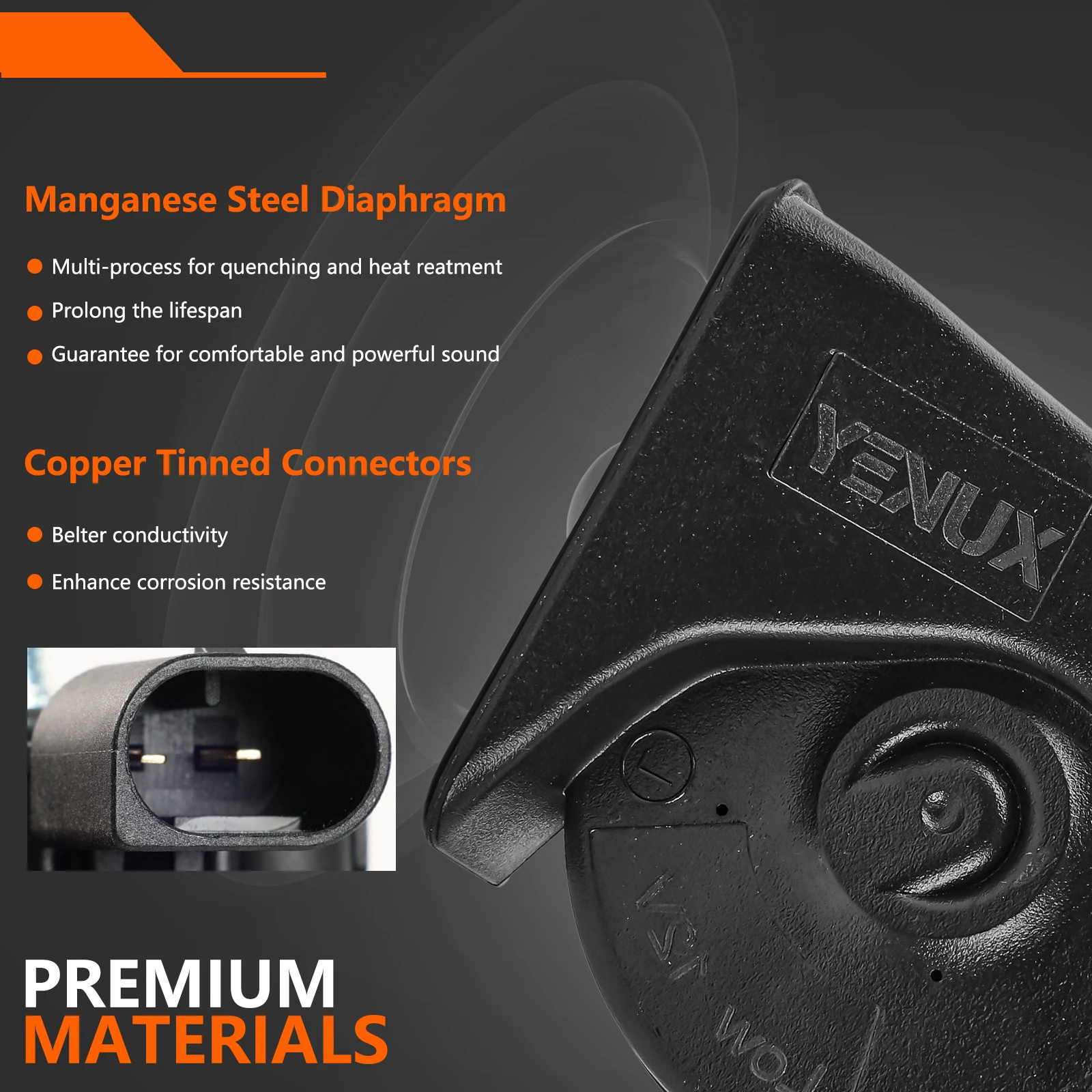 Snail Horn High Low Pitch For Audi A3 A4 A6 A8 Q3 Q5 Q7 TT B6 B7 Skoda Octavia MK4 VW Passat Jetta MK7 410/510Hz