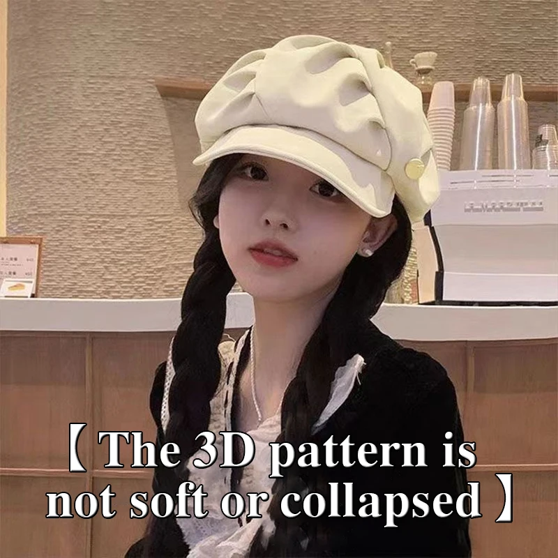Autumn Winter Felt Beret Hats Women Fashion French Painter Hat Girls Trendy Solid Color Berets Ladies Multicolored Flat Cap