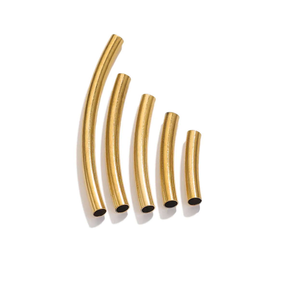 Curve Tube Spacer Beads Connectors for DIY Jewelry Making Bracelet Necklace Accessories 7