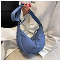 Nylon Hobos Chest Shoulder Dumpling Bag Large Capacity Travel Crossbody Half Moon Belt Messenger for Women Bags Wholesale - Image 6
