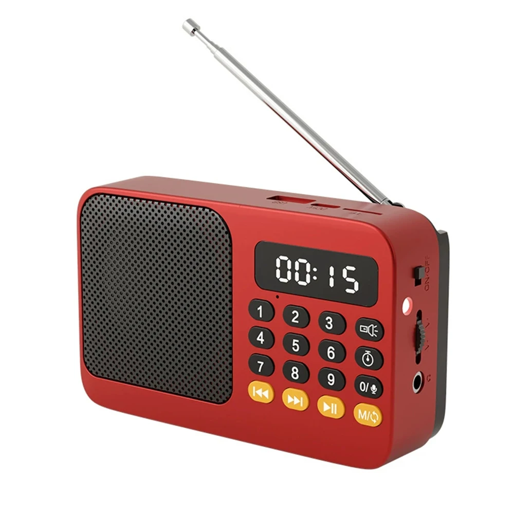 Bluetooth 5.0 Portable FM Radio Small Emergency Recargable Sound Box thumbnail 4