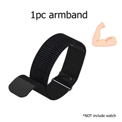 Breathable Nylon Strap for Fitness Tracker - Adjustable Sport Wrist/Bicep Band Replacement (Bicep)