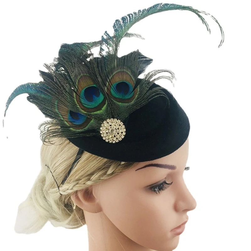 

Peacocks Fascinator Women Fascinator Headband Peacocks Feather Fascinator Hair Clip Derby Pillbox Hat Tea Party Headband